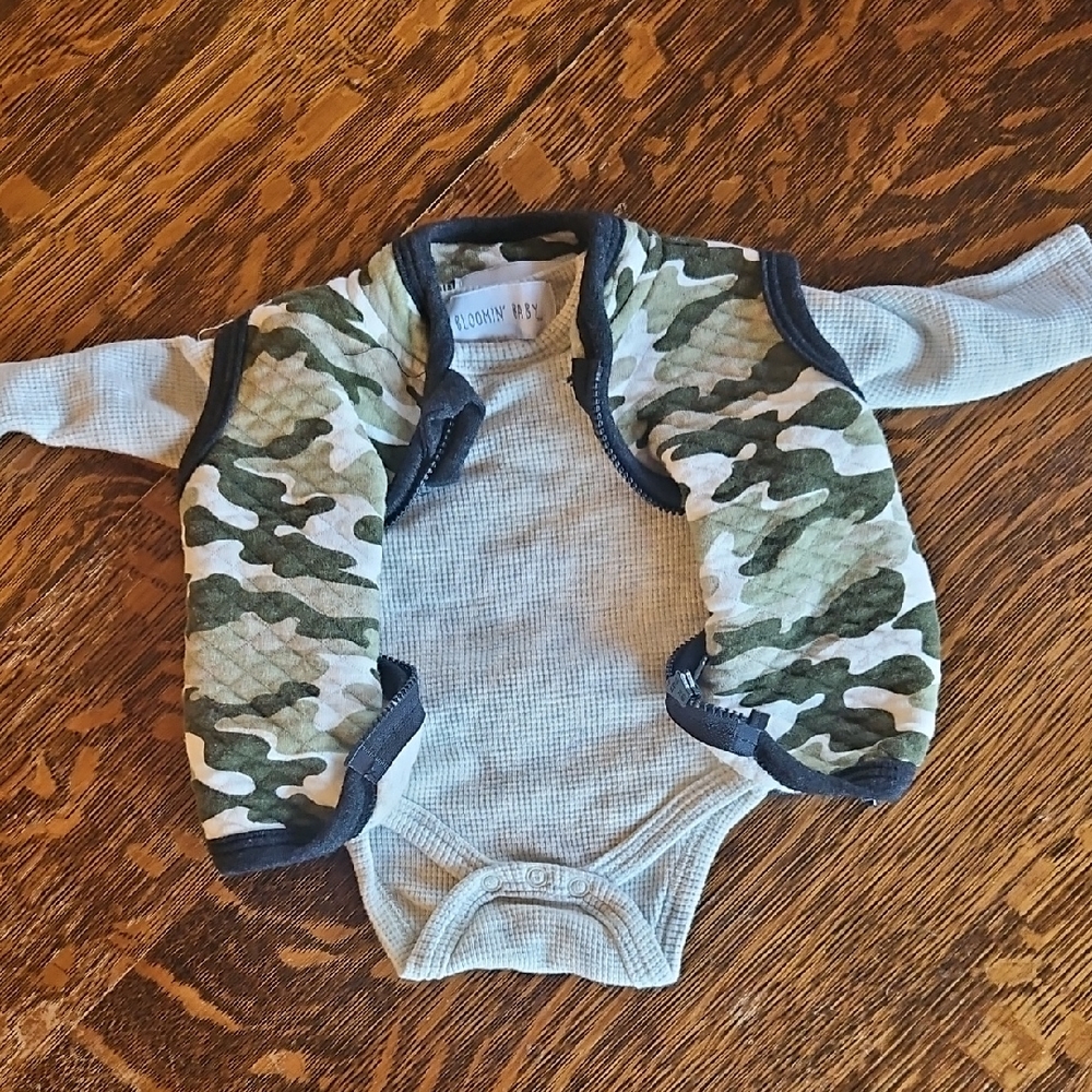 Bloomin' Baby Camouflage Onesie with Vest
